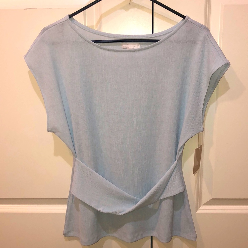 NWT Top, M, light blue